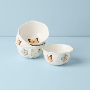 Butterfly Floral Dessert Bowls, Set of 4